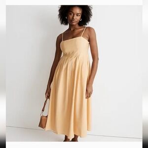 Madewell Pleated Midi Dress Sz 6 With A Zipper On The Side